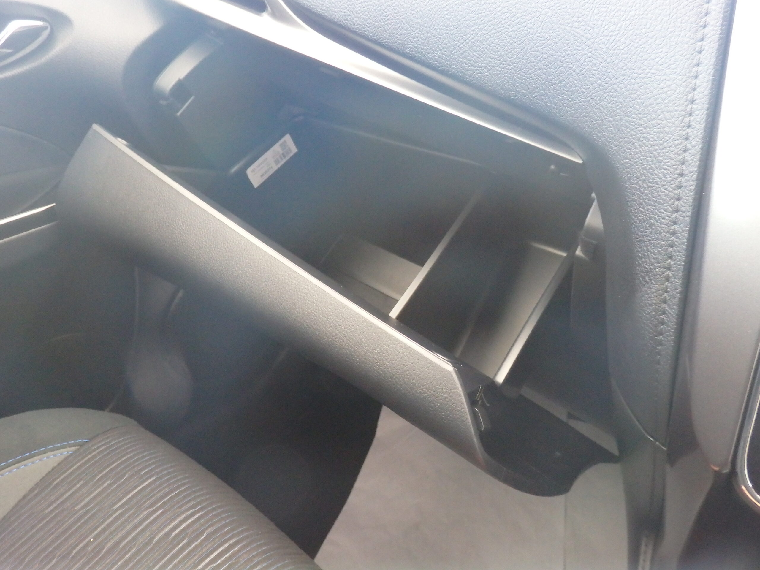 Glove box with nothing in it