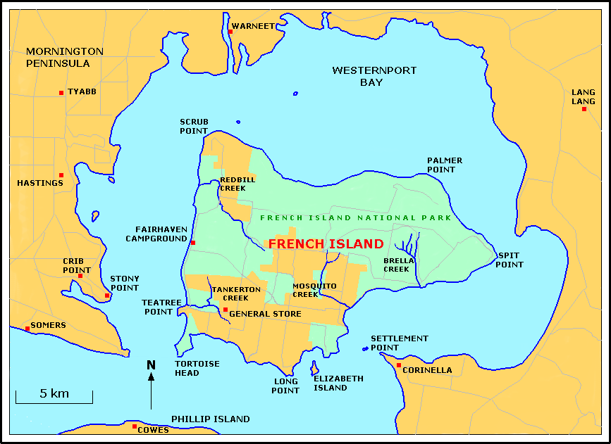 A map of French Island